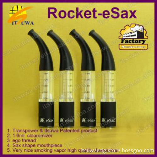Newest patent e cigarette Rocket Sax, unique design health e cigarette